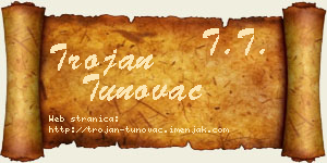 Trojan Tunovac vizit kartica